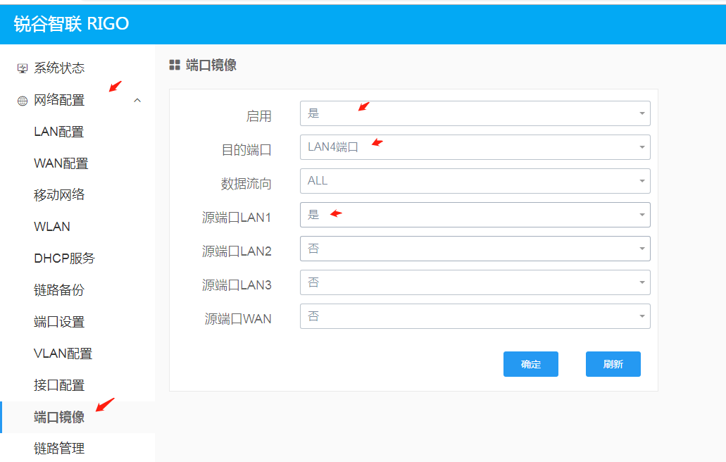 銳谷工業(yè)路由器端口鏡像怎么使用？